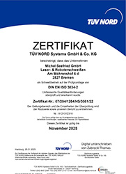 Bild Zertifikat DIN EN ISO 3834-2